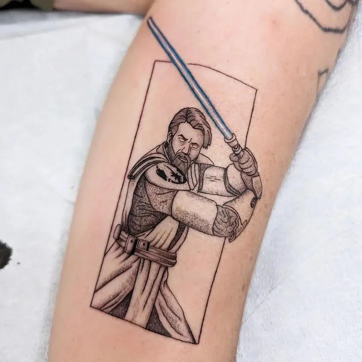 Lightsaber character tattoo