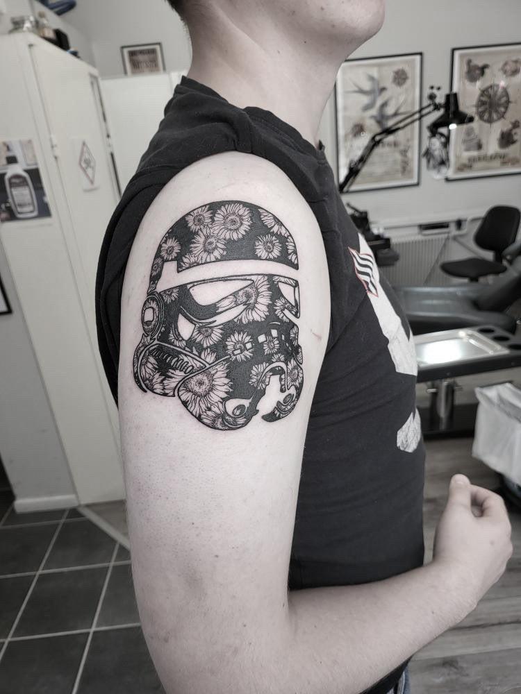 Stormtrooper Floral tattoo