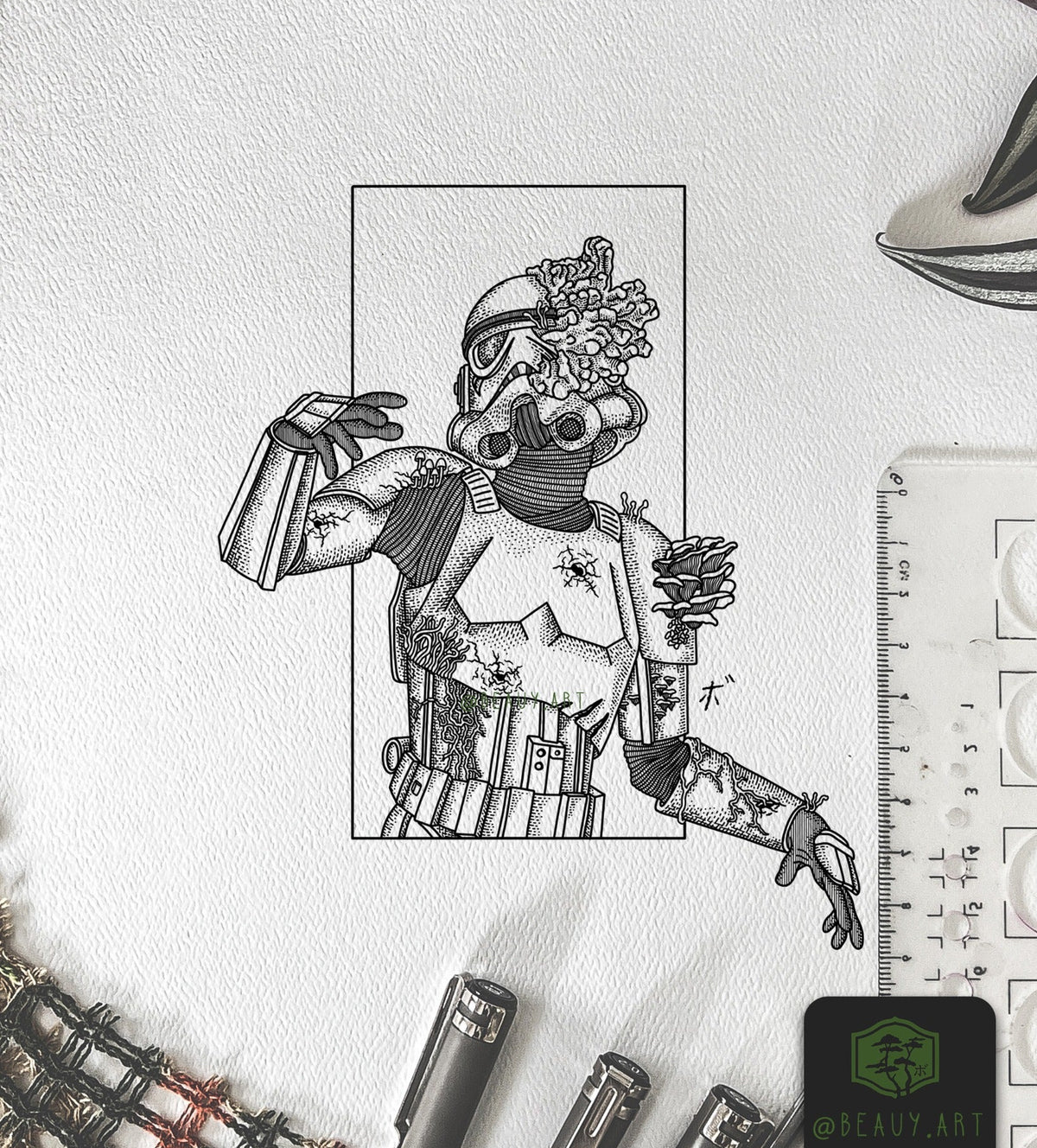 The original Infected Trooper drawing