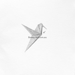 Origami Bird Print-Beauy Art