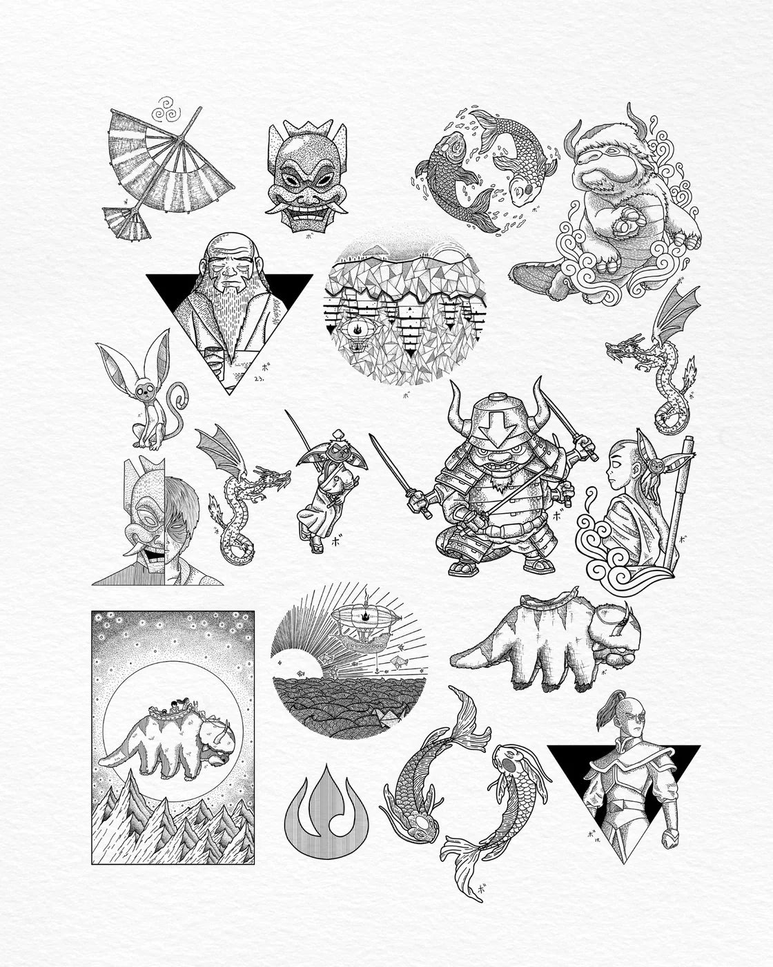 Avatar inspired illustrations